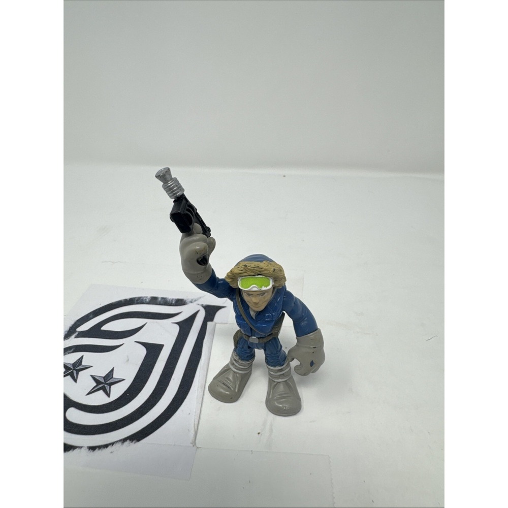 Star Wars Galactic Heroes Hoth Han Solo Action Figure (Hasbro 2011) blue coat